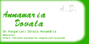 annamaria dovala business card