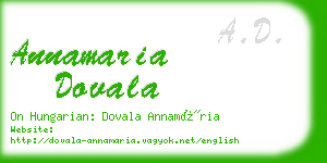 annamaria dovala business card